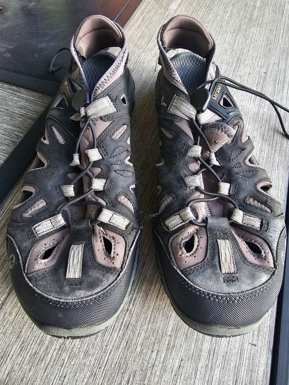 Merrell All Out Blaze Sieve Hiking Water Shoes Vibram  Black/Grey Men's 9.5